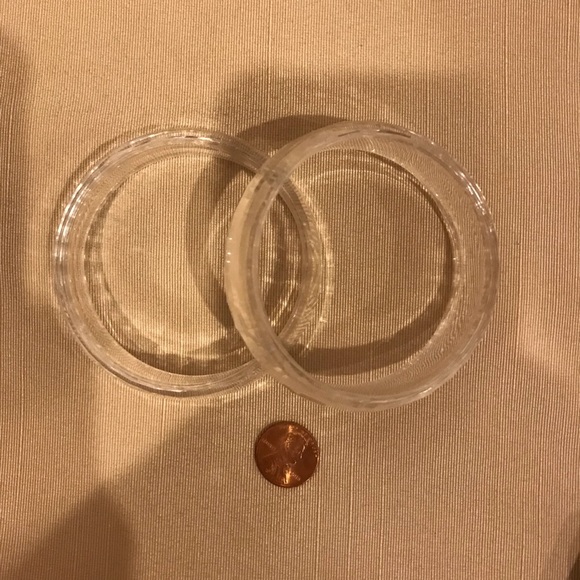 Bundle of 2 colorless resin bangles.EUC - Picture 6 of 6